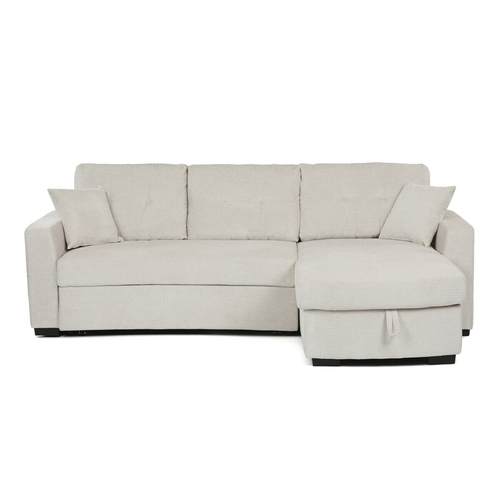 Rohová pohovka, béžová, látka, ASB-C3990 CRM2