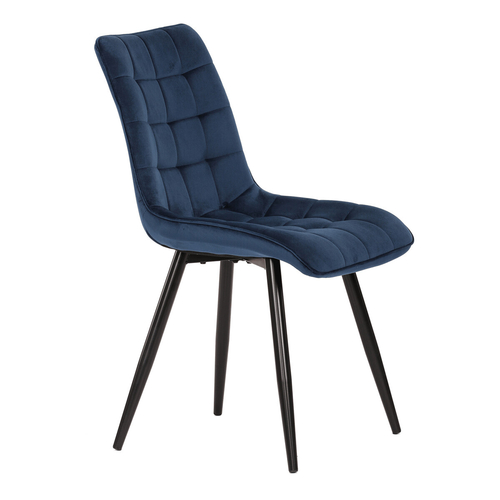 Jídelní židle, modrá, sametová látka, CT-384 BLUE4