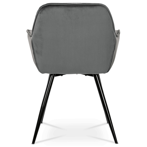 Jídelní židle, šedá, sametová látka, DCH-421 GREY4
