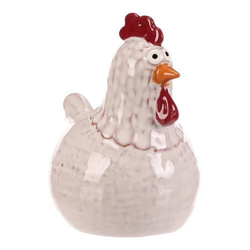 Slepička - keramická figurka, vel. L, barva bílá