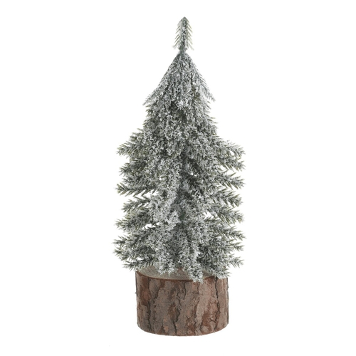 Smrk na špalku - mini, umělý, 19 cm, mix 3 druhů, cena za 1 ks