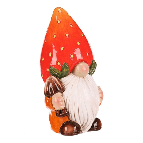 Trpaslík jahodový - keramická figurka, vel. M, barva červená