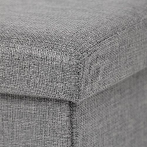 Taburet s úložným prostorem, šedá, látka, TAB-461 GREY2