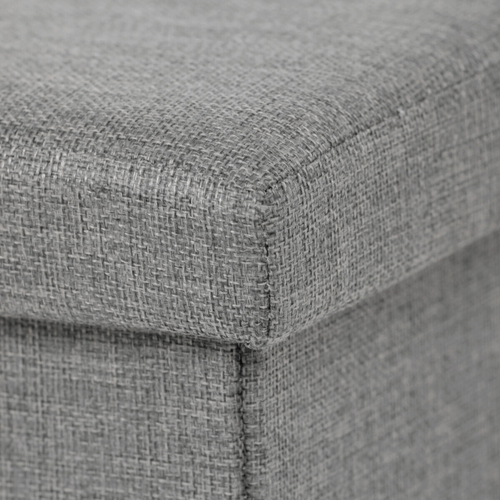 Taburet s úložným prostorem, šedá, látka, TAB-461 GREY2