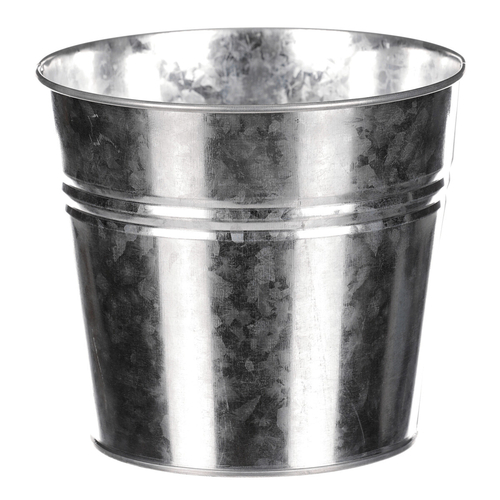 Obal na květiny - kulatý, zinkový, barva stříbrná