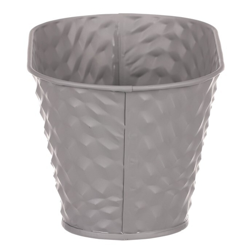 Obal kovový - truhlík, barva šedá