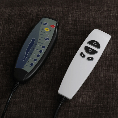 Polohovací křeslo, elektrické kabelové ovládání, hnědá, látka, TV-H9727 BR2