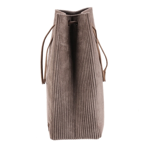 Koš prádelní - manšestr, stahovací, šedá barva