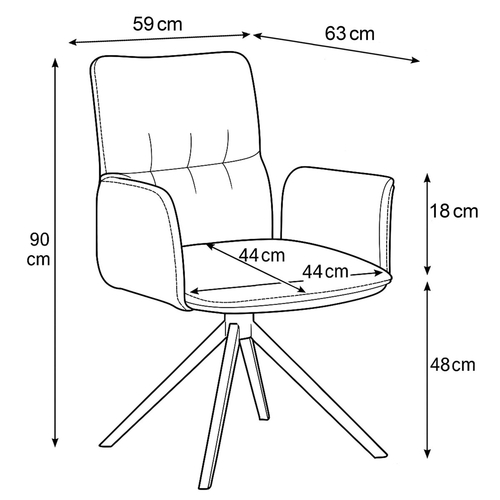 Jídelní židle, šedá, látka, DCH-D1328 SIL2