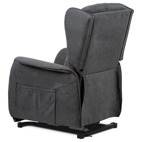 Polohovací křeslo, elektrické kabelové ovládání, šedá, látka, TV-1190 GREY2