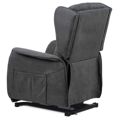 Polohovací křeslo, elektrické kabelové ovládání, šedá, látka, TV-1190 GREY2