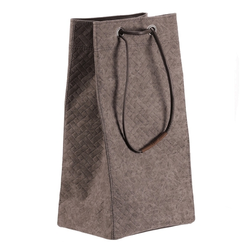 Koš prádelní - látkový, stahovací, šedá barva