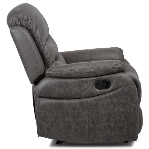 Polohovací křeslo, šedá, látka, TV-4086 GREY