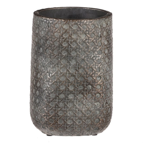 Váza betonová - s mozaikou, barva šedá