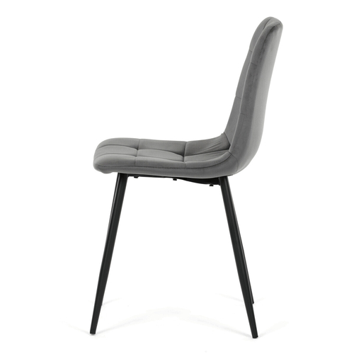Jídelní židle, šedá, sametová látka, CT-V5081 GREY4