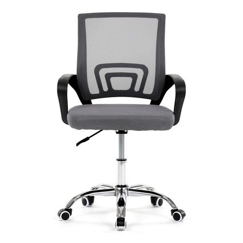 Dětská židle, výškově nastavitelná, šedá síťovina, KA-L103 GREY