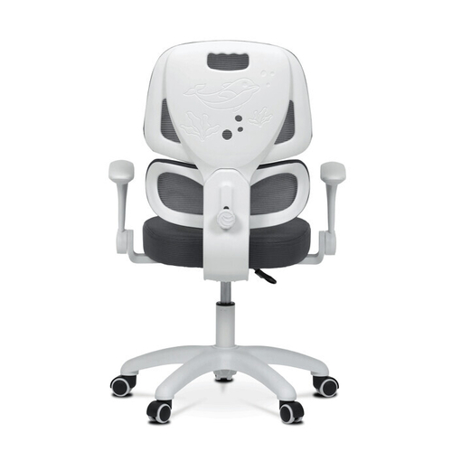 Dětská židle, výškově nastavitelná, šedá síťovina, KA-K1063 GREY