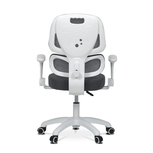 Dětská židle, výškově nastavitelná, šedá síťovina, KA-K1063 GREY