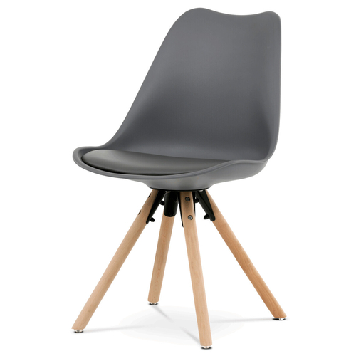 Jídelní židle, šedá, plast, CT-762 GREY
