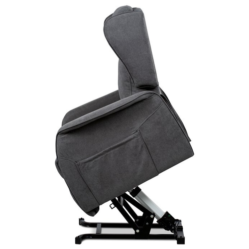 Polohovací křeslo, elektrické kabelové ovládání, šedá, látka, TV-1190 GREY2