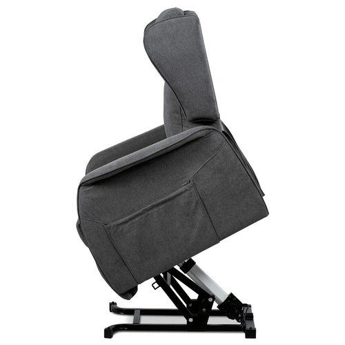 Polohovací křeslo, elektrické kabelové ovládání, šedá, látka, TV-1190 GREY2