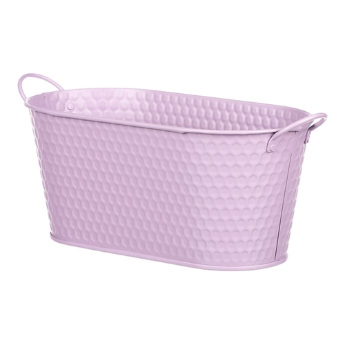 Obal kovový - truhlík, ve světle fialové barvě