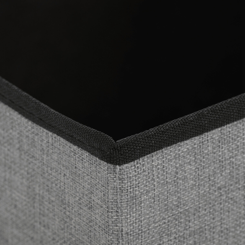 Taburet s úložným prostorem, šedá, látka, TAB-461 GREY2