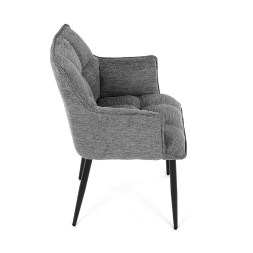 Jídelní židle, šedá, látka, DCH-J2139 GREY2