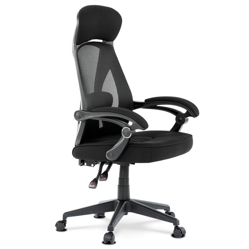 Kancelářská židle, houpací mechanismus, černá síťovina, KA-Y309 BK