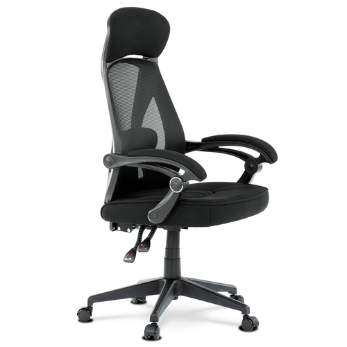 Kancelářská židle, houpací mechanismus, černá síťovina, KA-Y309 BK