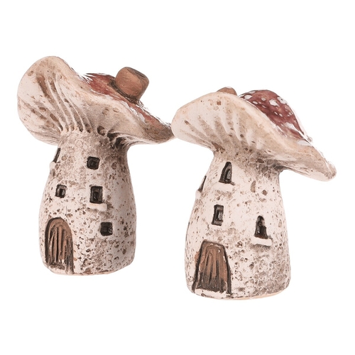 Domeček keramický - houba, mix 2 druhů, cena za 1 ks