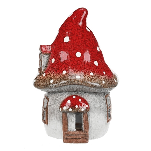 Domeček houbový - keramická muchomůrka, LED osvětl., větší