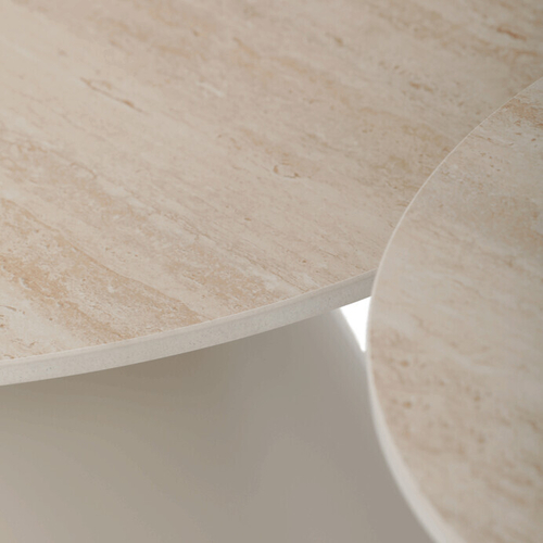 Konferenční stolek 70x70x41cm, keramika, travertin, CT-F4118 TRV