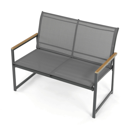 Zahradní sestava, síťovina, šedá, AZS-S1212 GREY