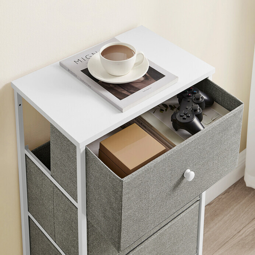 Komoda 45x30x92cm, mdf, šedá, AUK-E1031 GREY