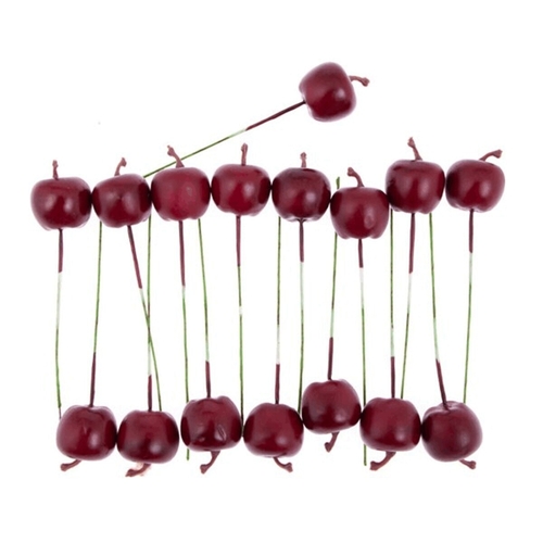 Jablíčka na drátku - červená, cena za balení (16 ks)