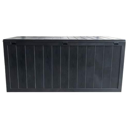 Zahradní úložný box 112x49x54cm, plast, šedá, 280l, AZB-G2075 GREY