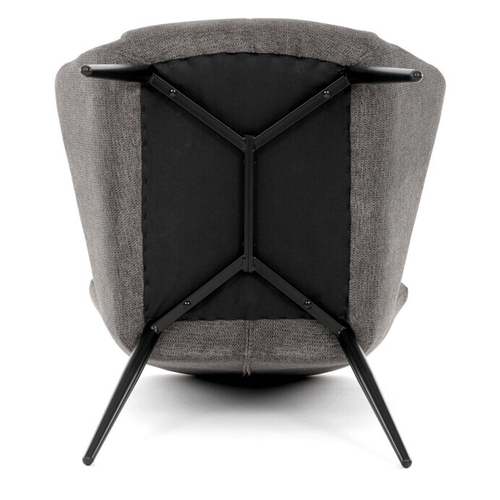 Křeslo ušák, šedá, látka, AK-H9206 GREY2