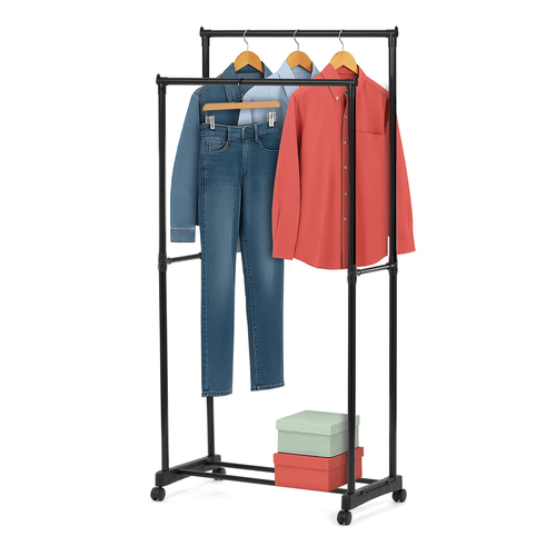 Stojan na šaty, kov, černá, GD-164 BK