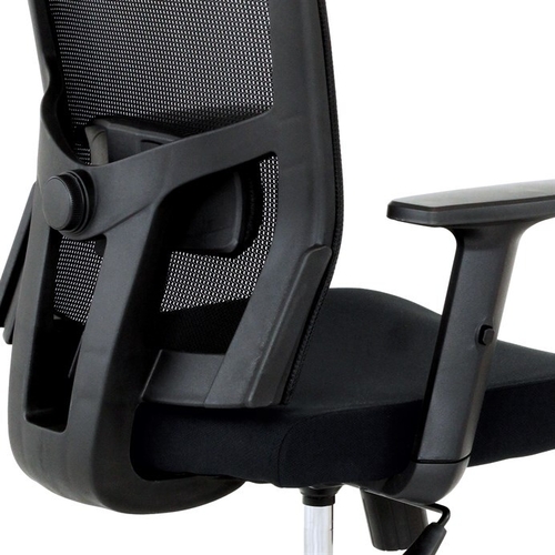 Kancelářská židle, houpací mechanismus, černá síťovina, KA-B1012 BK