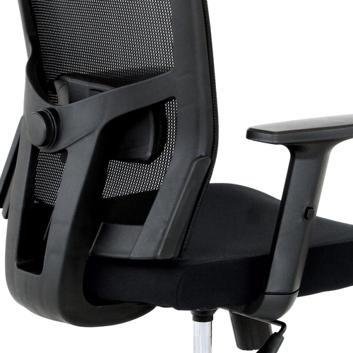 Kancelářská židle, houpací mechanismus, černá síťovina, KA-B1012 BK