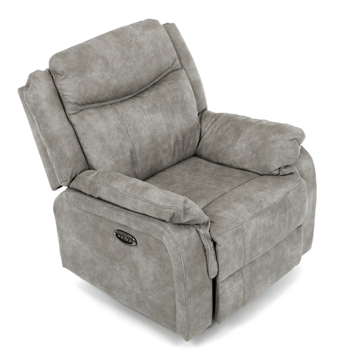 Polohovací křeslo, elektrické zabudované ovládání, šedá, látka vintage, TV-Q8668 GREY3