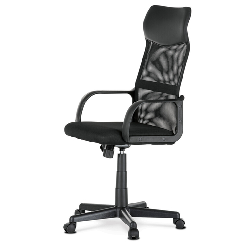 Kancelářská židle, houpací mechanismus, černá síťovina, KA-L601 BK