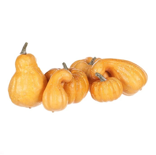 Dýně plastová - žlutá, různé tvary, cena za balení (6 ks)