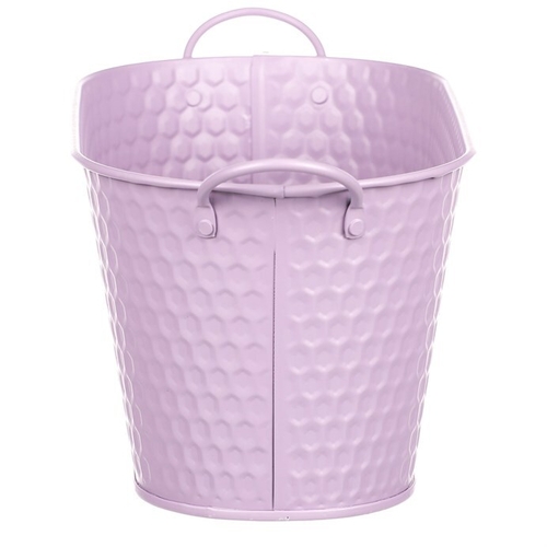 Obal kovový - truhlík, ve světle fialové barvě