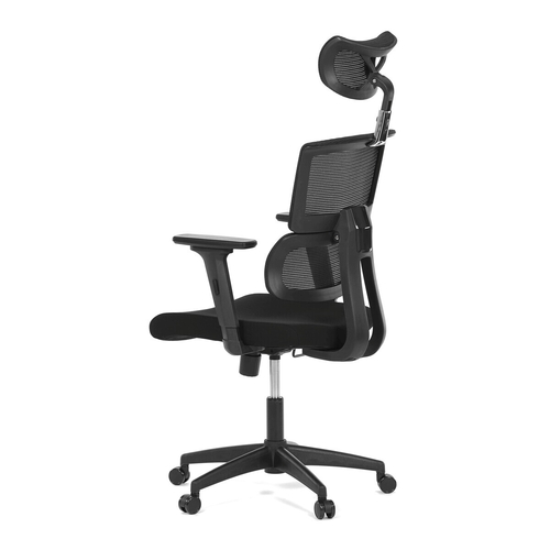 Kancelářská židle, houpací mechanismus, černá síťovina, KA-B1025 BK