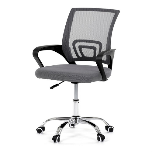 Dětská židle, výškově nastavitelná, šedá síťovina, KA-L103 GREY
