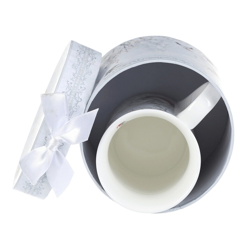 Hrnek porcelánový - 320 ml, dárkové balení, zimní krajina s ledními medvědy