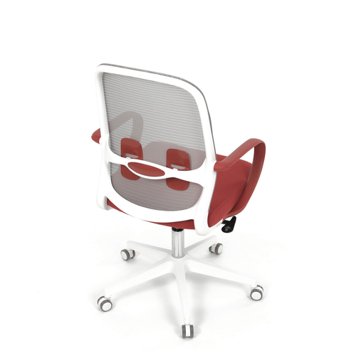 Kancelářská židle, houpací mechanismus, červená látka, KA-S425 RED