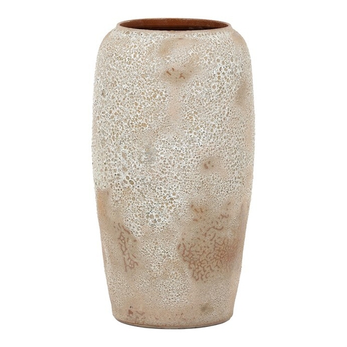 Váza keramická - výška 70 cm, světle béžová